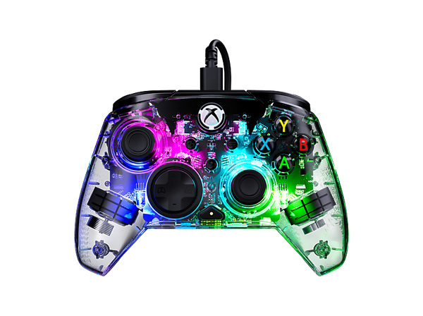 Mando Xbox - Turtle Beach Afterglow™ Wired RGB, Para Xbox Series, Con Cable, Tecnología Hall-Effect, Multicolor y Transparente