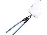 Cordón para móvil - Panda Lanyard, 1.2m Cable, USB-C, Goma, Carga rápida, 60W, Azul