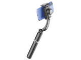 Estabilizador - CellularLine FREEMOTION, 3 funciones en 1, Anti-vibraciones, Con Bluetooth y control remoto, Negro
