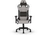 Silla gaming - Corsair T3 Rush, Reposacabezas 4D, Espalda inclinable, Hasta 120 kg, Almohadilla incluida, Gris