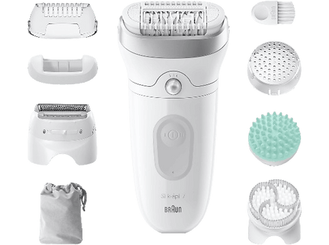 Depiladora - Braun Silk-épil 7 SkinSpa 7-031, Tecnología Micro-Grip, Luz Smartlight, Wet&Dry, All-in-one
