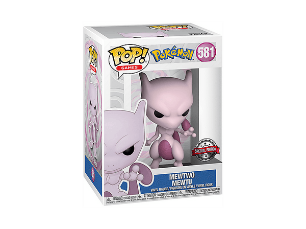 Figura Funko Pop! - Pokémon: Mewtwo, Vinilo, 9.50 cm, Rosa