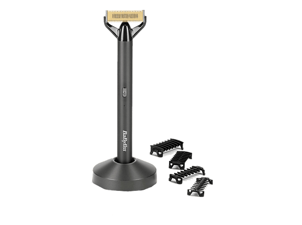 Afeitadora - BaByliss X-BLADE Super-X, 4 Peines Guía (1 mm, 2 mm, 3 mm y 5 mm), 45 min Autonomía, Para Barba, IPX7, Metal Black