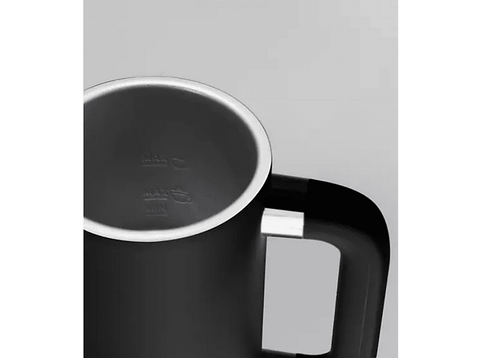 Espumador de leche - Koenic KMF 15321 B, 500 W, Tapa, 0.3 l, 220-240 V / 50 Hz, Acero inoxidable,  Negro