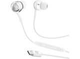 Auriculares - Music Sound IN EAR, De cable, Tipo C, Escucha inmersiva, Detalles metálicos, Blanco