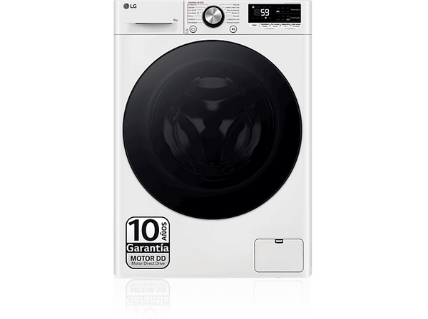 Lavadora carga frontal - LG F4WR7009AGW, Serie 700, 9 kg, 1400 rpm, 14 programas, AI Direct Drive™, TurboWash 360º, Blanco