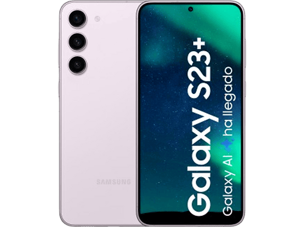 Móvil - Samsung Galaxy S23+ 5G, Misty Lilac, 256GB, 8GB RAM, 6.6" FHD+, Qualcomm Snapdragon, 4700mAh, Android 13