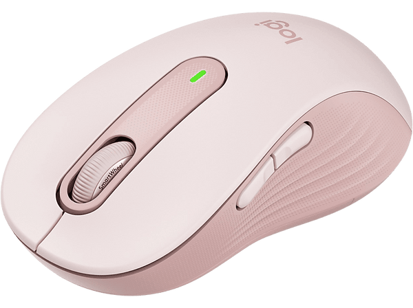 Ratón inalámbrico - Logitech Signature M650, Para manos grandes/zurdos, Bluetooth, Accesos directos, Personalizable, Bluetooth, USB, Rosa