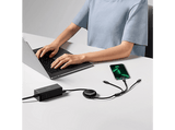 Cable USB - Baseus 3-en-1 Bright Mirror, 100W, Cable retráctil, Carga rápida multidispositivo, USB-C a USB-C-Lightning-Micro, 110 cm, Negro