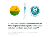 Recambio para cepillo dental - Philips Sonicare For Kids HX6044/90, x4 Cabezales de recambio, Diseñado para niños +7 años, Blanco