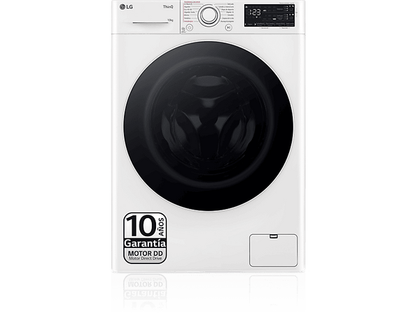 Lavadora carga frontal - LG F4WR5510A0W, Serie 550, 10 kg, 1400 rpm, 14 Programas, AI Direct Drive™, Steam™, Autodosificación, Blanco