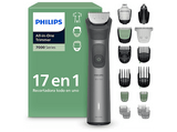 Afeitadora corporal - Philips All in One S7000 MG7951/15, Recortador 17 en 1, Precisión 0,2 mm, BeardSense, Autoafilable, 120min, Uso Seco/Mojado