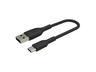 Cable USB - Belkin Cable USB-A a USB-C de 15 W, 15cm, Universal, Negro