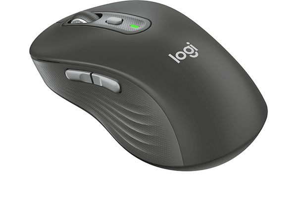 Ratón inalámbrico - Logitech Signature Plus M750 L, Mano izquierda, Conexión multidispositivo, USB, Botones personalizables, Windows-Mac, Negro