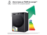 Lavadora secadora - LG F4DR6010AGM, Serie 600, 10 kg / 6 kg, 1400 rpm, 12 programas, AI Direct Drive™, TurboWash™360˚, Inox grafito antihuellas