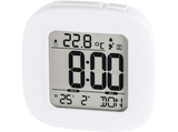 Despertador - Hama RC 45, LCD, 2 pilas, 12/24h, Alarma de velocidad, Blanco
