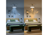 Ventilador de techo - Philips Tynl (2026), 32 W, 6 Velocidades, Aspas retráctiles, 4500 lúmenes regulables, Mando a distancia, Blanco