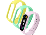 Correa - CellularLine KITBAND2MISMART6, Kit 3 correas para Xiaomi Mi Smart Band 6 / Mi Smart Band 5, Silicona, Amarillo/Verde/ Rosa