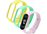 Correa - CellularLine KITBAND2MISMART6, Kit 3 correas para Xiaomi Mi Smart Band 6 / Mi Smart Band 5, Silicona, Amarillo/Verde/ Rosa