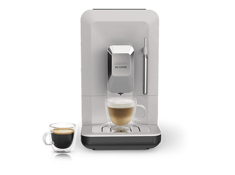 Cafetera superautomática - KRUPS My Coffee EA201B, 3 recetas de café, Táctil, Molinillo, Bandeja de goteo extraíble, Compacta, 15 bares, Gris