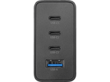 Cargador - CellularLine ACHUSBGAN4WAL100WK, USB- C, 100 W, 4 puertos, Universal, Negro