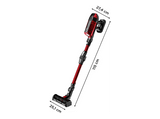 Aspirador escoba - Rowenta RH98A9WO X-Force Flex 12.60 Animal Care, 320 W, 0.9 L, 45 min, Tecnol. Ciclónica, 4 modos, Multisuperficie, Rojo