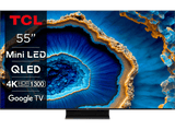 TV Mini LED 55 - TCL 55C805, QLED 4K, 144Hz Motion Clarity Pro, Dolby Atmos, Game Master Pro 2.0, Negro