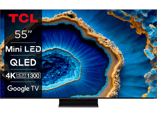 TV Mini LED 55" - TCL 55C805, QLED 4K, 144Hz Motion Clarity Pro, Dolby Atmos, Game Master Pro 2.0, Negro