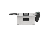 Freidora - Jata JEFR1678, 2000 W, 3L, Termostato Regulable, Sistema Cool Zone Antimezcla de Sabores, Acero inoxidable