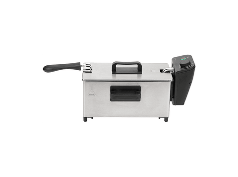Freidora - Jata JEFR1678, 2000 W, 3L, Termostato Regulable, Sistema Cool Zone Antimezcla de Sabores, Acero inoxidable
