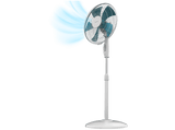 Ventilador de pie - Cecotec EnergySilence 515 WindLite Pro, 3 velocidades, Oscilación automática, 5 aspas aerodinámicas y máxima seguridad, Blanco