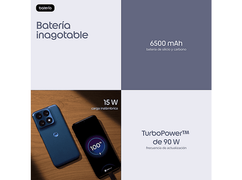 Móvil - motorola edge 70 pro, Titan, 512GB, 12GB RAM, 6.78