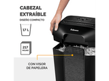 Destructora de papel - Fellowes LX50, Corte en partículas, Negro