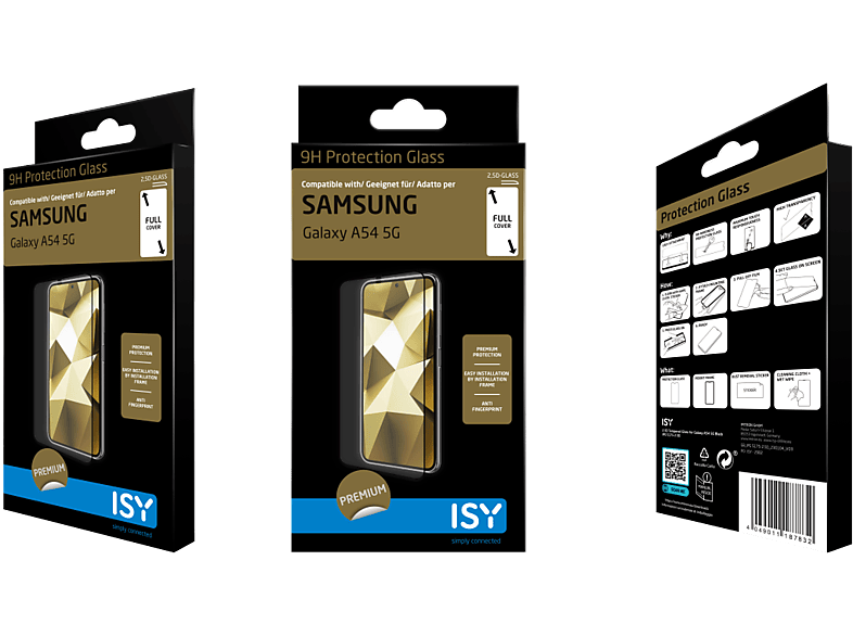 Protector pantalla - ISY IPG 5175-2.5D, Para Samsung Galaxy A54 5G, Cristal templado