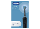 Cepillo eléctrico - Oral-B Vitality Pro, 1 Cabezal de recambio, Temporizador 2 minutos, Diseñado Por Braun, Negro