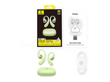 Auriculares True Wireless - Baseus Eli Sport 2, 45 h de autonomía, Ajuste seguro con gancho, Cancelación de ruido, Resistente al agua, Verde Natura