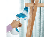 Plancha de vapor vertical - Rowenta Pure Tex DR9530D1, 1700 W, 0.2 l, 90 g/min, Suela cerámica, Azul y Blanco