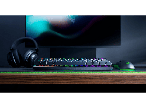 Teclado gaming - Razer Huntsman Mini, USB-C, Retroiluminación, Switches ópticos Razer™, Negro