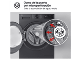 Lavadora carga frontal - LG F4X5009TBB, 9 kg, 1400 rpm, 12 programas, TurboWash 360º, Clase A-40%, Acero Grafito Mate