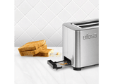 Tostadora - Ufesa Duo Deluxe, 850 W, 2 Ranuras, 2 Rebanadas, 7 Niveles de Tostado, Pantalla digital LCD, Acero inoxidable negro