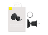 Soporte de móvil para coche - Baseus CW01, Universal, 15W, Fijación magnética, Ángulo ajustable, Para rejilla de ventilación, Negro Cluster