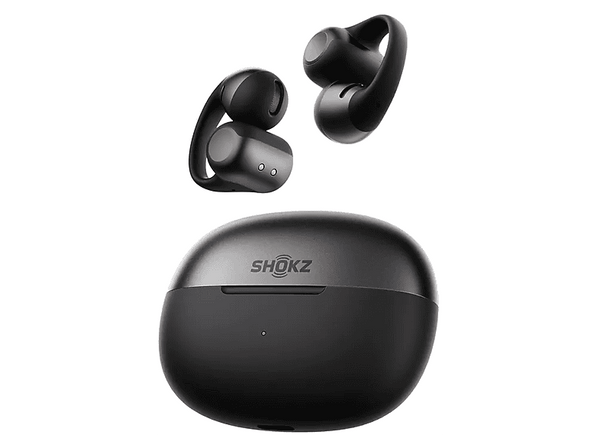 Auriculares conducción de aire - Shokz OpenDots 2, 40h Autonomía, Dolby Audio, Open-Ear, IP57, 3 Micrófonos, Negro