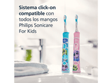 Recambio para cepillo dental - Philips Sonicare For Kids HX6034/90, x4 Cabezales de recambio, Diseñado para niños +3 años