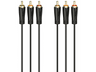 Cable RCA - Hama 205151, 6x RCA, Para audio y vídeo, 3 m, Negro