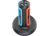 Base de carga - Ardistel Blackfire Quad Charger for Joy-Con RGB LED, Carga cuádruple, Iluminación RGB LED, Negro