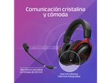 Auriculares gaming - HyperX Cloud III S, Audio espacial DTS®, Micrófono extraíble, Compatible PC, PS5, PS4, Nintendo Switch, Mac y móviles, Negro-Rojo