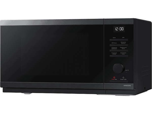 Microondas con grill - Samsung MG23DG4524AGE1, 800 W, 6 niveles, 23 l, Descongelación rápida, Negro