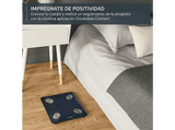 Báscula inteligente - Rowenta Goodvibes Life, IMC, Alta precisión, 15 indicadores corporales, hasta 180 kg, Sincronización con Apps, Bluetooth, Azul