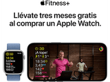Apple Watch Series 9 (2023), GPS+CELL, 45 mm, Gesto de doble toque, Caja de aluminio plata, Correa deportiva azul tempestad, Talla S/M