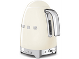 Hervidor de agua - Smeg KLF04CREU, 1.7 l, Retro, 2400 W, Con cable, Acero inoxidable, Rotación 360º, Crema